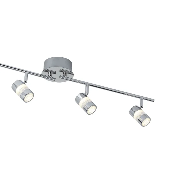 Searchlight Bubbles - spot en saillie 4L - 90 x 13 x 16,8 cm - 4 x 4,5W LED dimmable inclus - IP44 - chrome