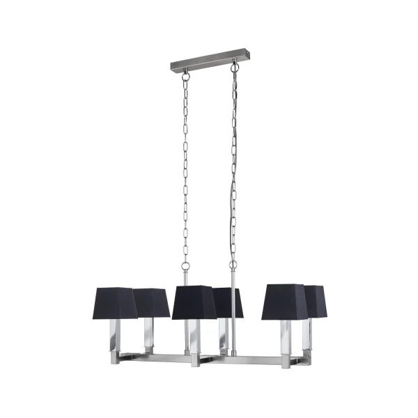 Searchlight Buckingham - lustre - 80 x 30 x 150 cm - noir