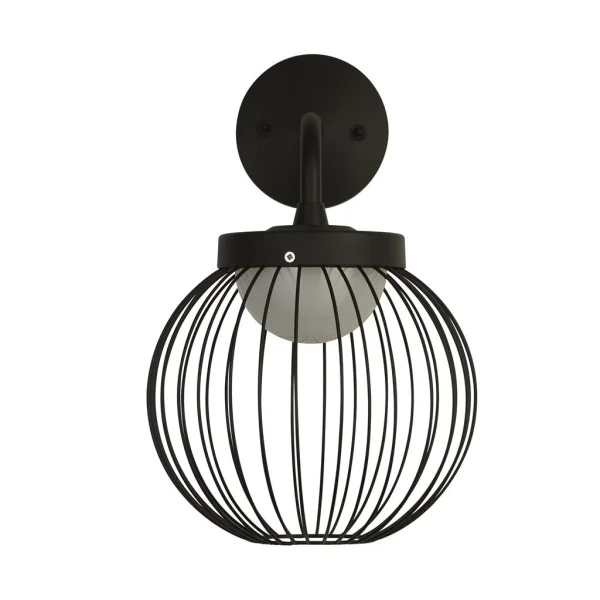 Searchlight Cabin - lampe murale extérieure - 26 x 39 cm - 18W LED inclus - IP44 - noir et opale