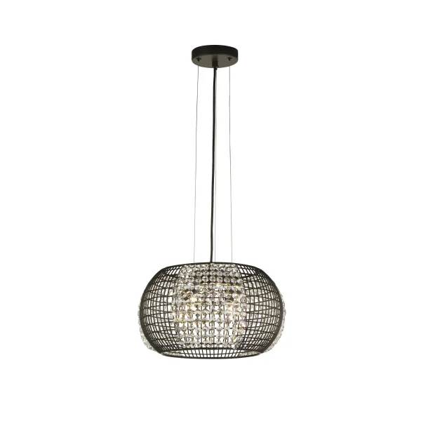 Searchlight Cage - lampe suspendue - Ø 35 x 150 cm - noir mat