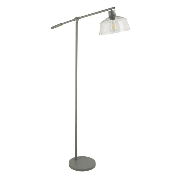 Searchlight Canterbury - lampadaire - 82 x 164 cm - gris et transparent