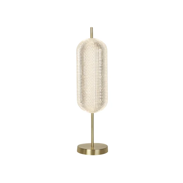 Searchlight Capsule - lampe à poser - Ø 15 x 60 cm - 17W LED dimmable inclus - laiton satiné