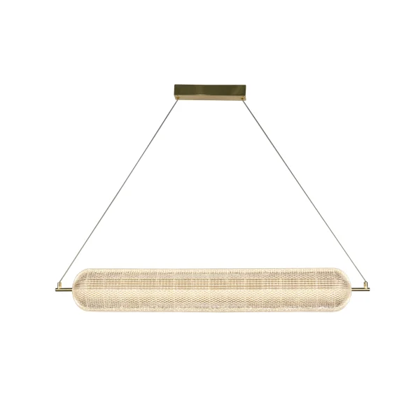 Searchlight Capsule - lampe suspendue - 108 x 150 cm - 45W LED dimmable inclus - laiton satiné