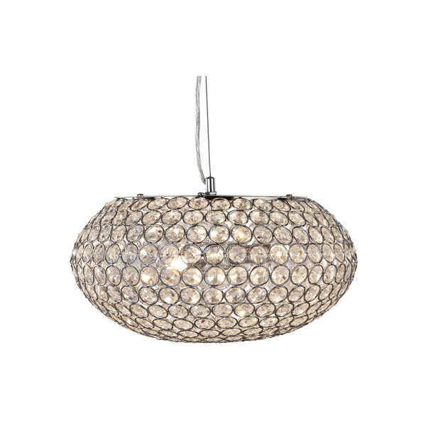 Searchlight Chantilly - lampe suspendue - Ø 35 x 130 cm - chrome