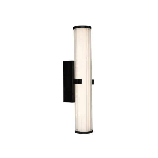Searchlight Clamp - applique murale - 43 x 8,5 cm - 18W LED dimmable inclus - IP44 - noir et transparent