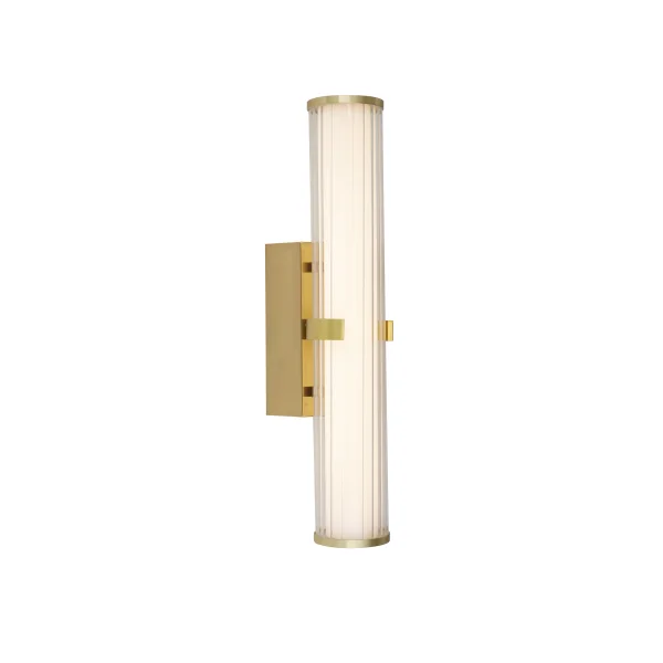 Searchlight Clamp - applique murale - 43 x 8,5 cm - 18W LED dimmable inclus - IP44 - or et transparent