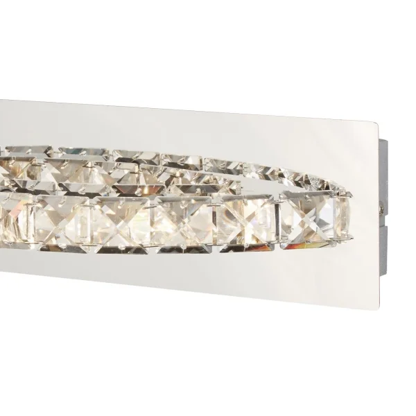 Searchlight Clover - applique murale avec interrupteur - 31 x 9 cm - 5W LED inclus - chrome