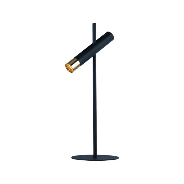 Searchlight Cylinder - lampe de table - 18 x 51 cm - 4W LED inclus - noir et or