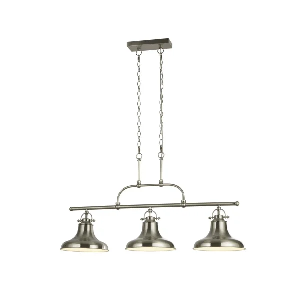 Searchlight Dallas - lampe suspendue - 95 x 25 x 150 cm - argent satiné