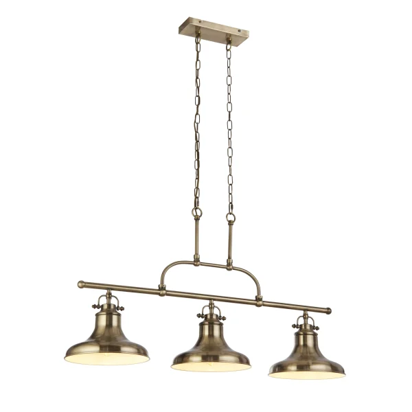 Searchlight Dallas - lampe suspendue - 96 x 150 cm - laiton antique