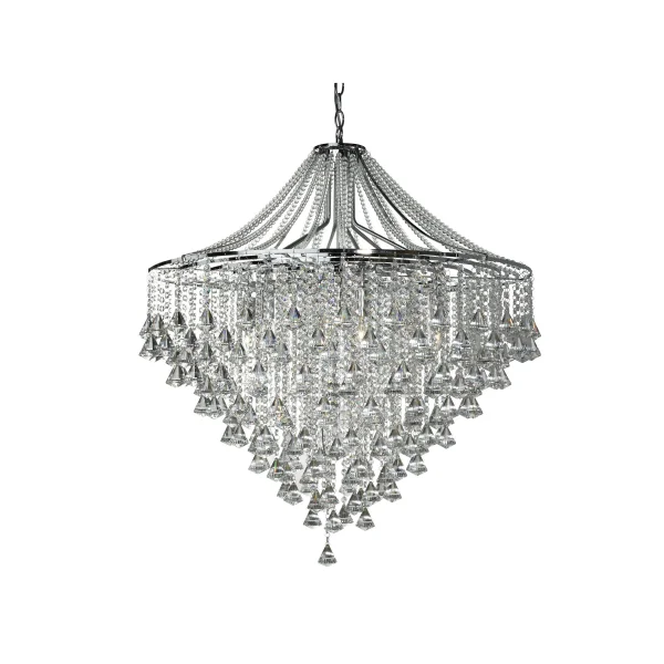 Searchlight Dorchester - lampe suspendue - Ø 88 x 262 cm - chrome