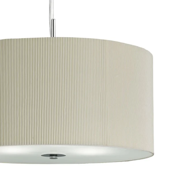 Searchlight Drum Pleat - lampe suspendue - Ø 60 x 108 cm - crème