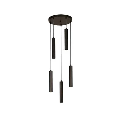 Searchlight Dulwich - lampe suspendue 5L - Ø 30 x 120 cm - noir