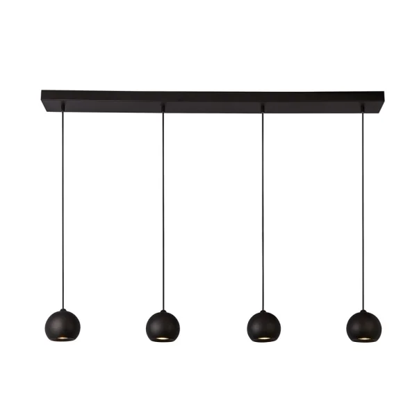 Searchlight Eindhoven - lampe suspendue - 125 x 12 x 200 cm - noir sable