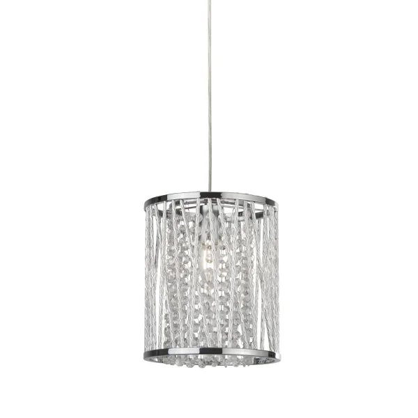 Searchlight Elise - lampe suspendue - Ø 21 x 145 cm - chrome