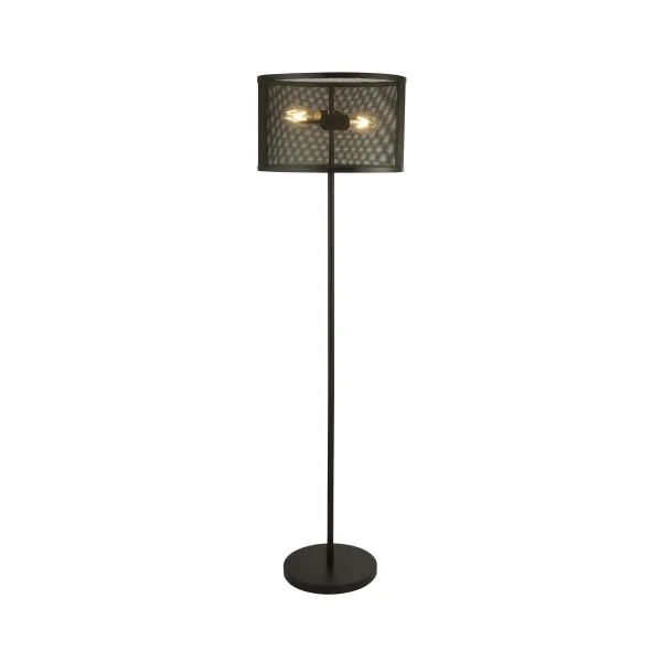 Searchlight Fishnet - lampadaire - 145 cm - noir mat