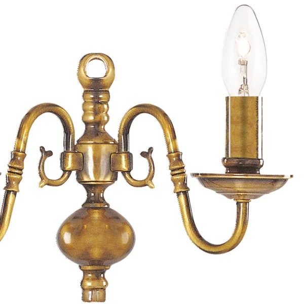 Searchlight Flemish - applique murale - 30 x 20 cm - laiton antique