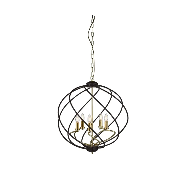 Searchlight Flow - lampe suspendue - Ø 60 x 150 cm - noir mat