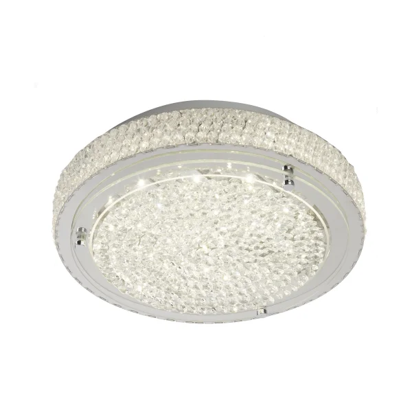 Searchlight Flush - plafonnier - Ø 30 x 8,5 cm - 12W LED dimmable inclus - transparent