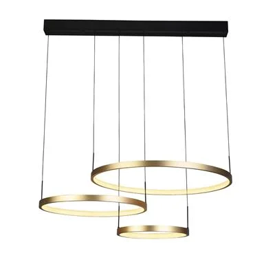 Searchlight Grace - lampe suspendue - 112 x 80 x 137 cm - 107,5W LED dimmable inclus - or/noir
