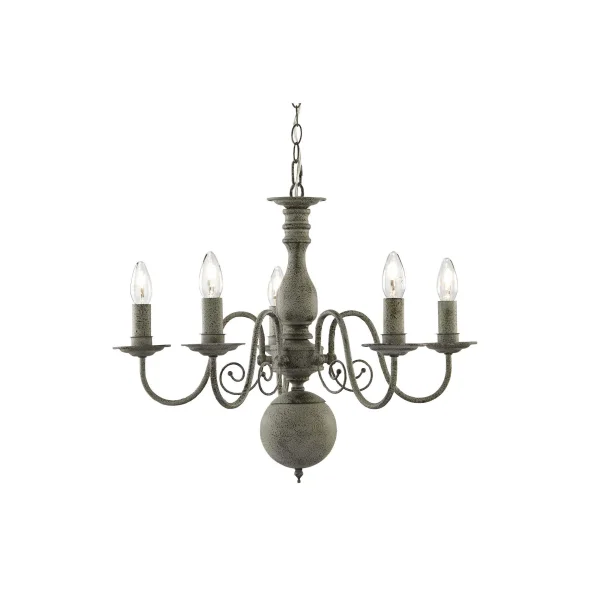 Searchlight Greythorne - lustre - Ø 60 x 133 cm - gris