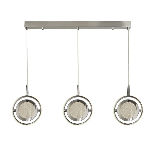 Searchlight Gyroscope - lampe suspendue - 92 x 20,5 x 160 cm - 46W LED dimmable inclus - chrome