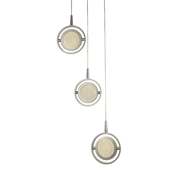Searchlight Gyroscope - lampe suspendue - Ø 42 x 160 cm - 56W LED dimmable inclus - chrome