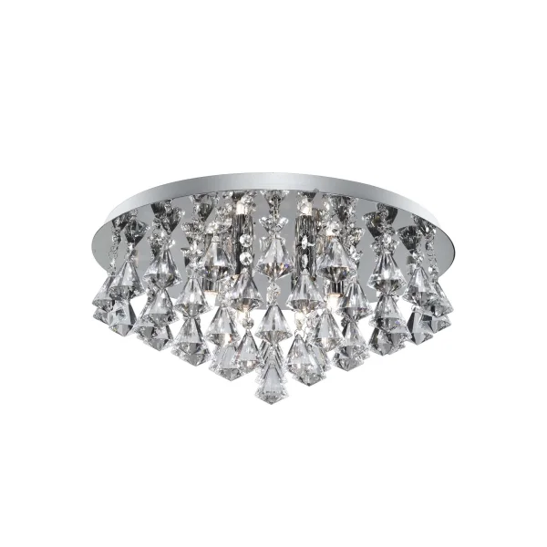 Searchlight Hanna - plafonnier - Ø 45 x 20 cm - chrome