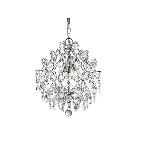 Searchlight Harrietta - lampe suspendue - Ø 38 x 175 cm - chrome