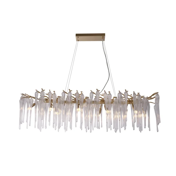 Searchlight Heritage - lampe suspendue - 117 x 43 x 150 cm - or et transparent