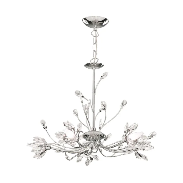 Searchlight Hibiscus - lampe suspendue - Ø 52 x 95 cm - chrome