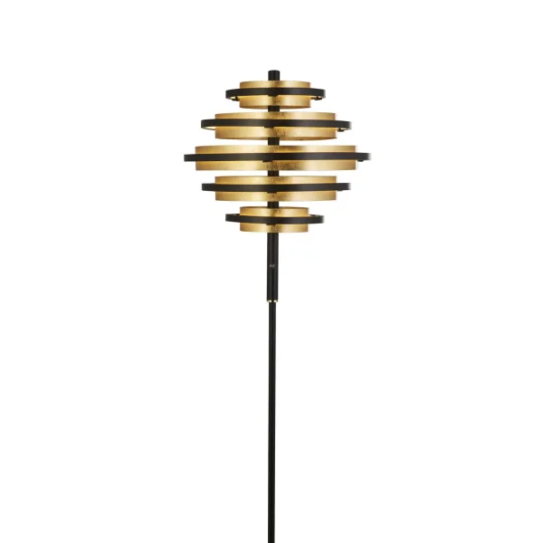 Searchlight Hive - lampadaire - Ø 40 x 148 cm - 37W LED dimmable inclus - noir et or