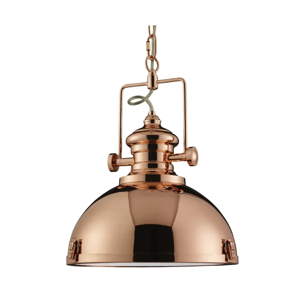 Searchlight Industrial Pendants - lampe suspendue - Ø 39 x 150 cm - cuivre
