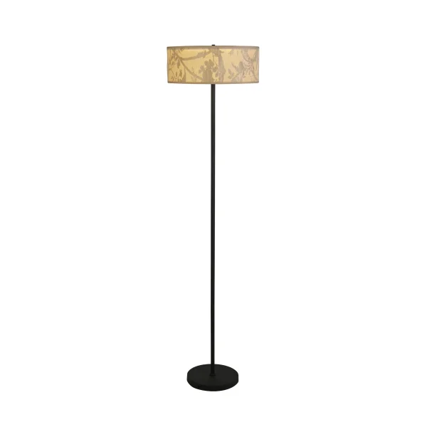 Searchlight Isla - lampadaire - Ø 40 x 160 cm - brun et noir