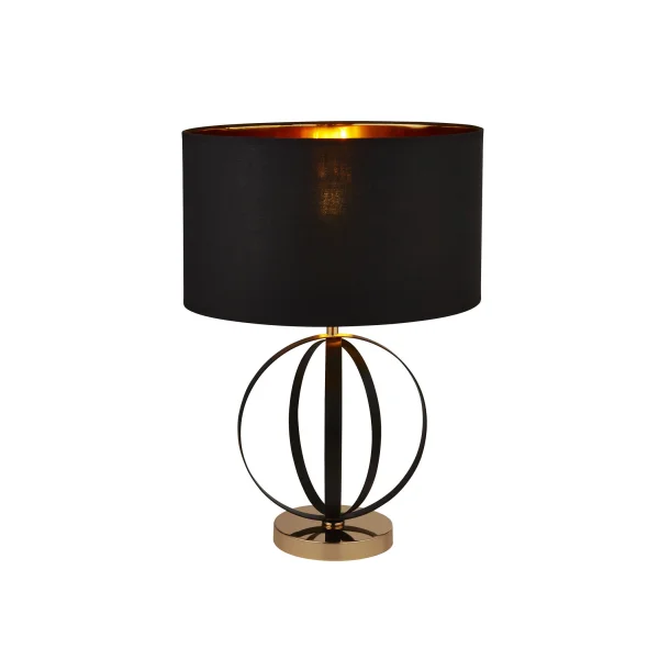 Searchlight - lampe à poser - Ø 38 x 58 cm - noir et or