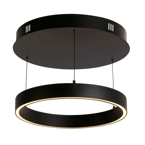 Searchlight Layla - lampe suspendue -Ø 44 x 190 cm - 29W dim-to-warm LED inclus - motion controlled - noir