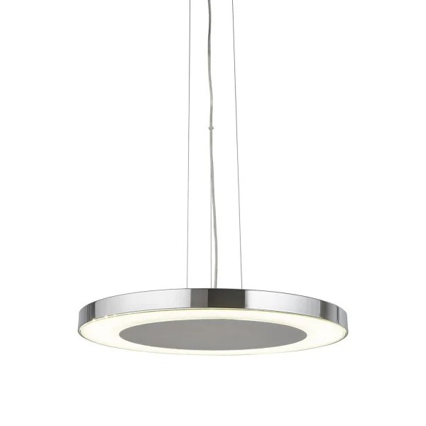 Searchlight Lexi - lampe suspendue - Ø 50 x 122 cm - 36W LED dimmable inclus - chrome