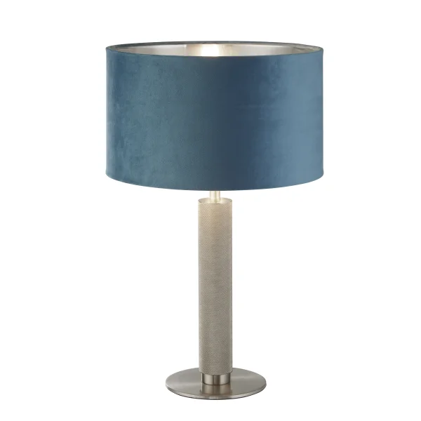 Searchlight London - lampe à poser - Ø 38 x 63 cm - argent et bleu-vert