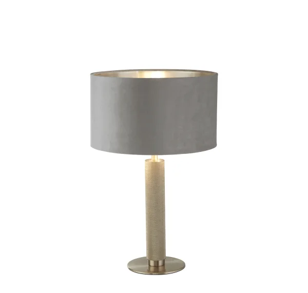 Searchlight London - lampe à poser - Ø 38 x 63 cm - argent et gris
