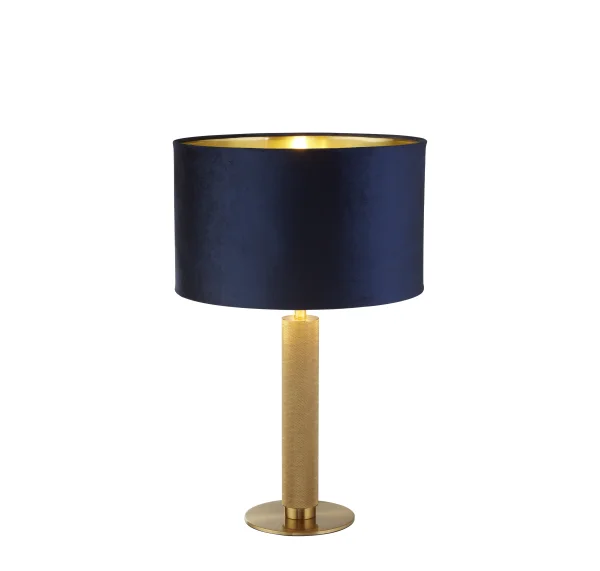 Searchlight London - lampe à poser - Ø 40 x 63 cm - bleu marine et or