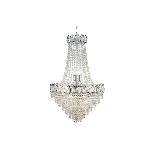 Searchlight Louis Philipe - lustre - Ø 54 x 145 cm - chrome