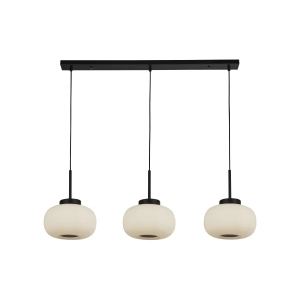 Searchlight Lumina - lampe suspendue - 104 x 24 x 130 cm - blanc et noir mat