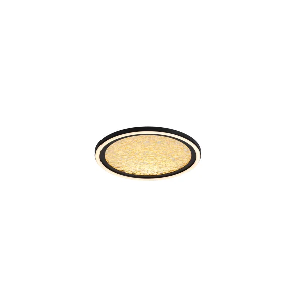 Searchlight Luna - plafonnier - Ø 30 x 6 cm - 20W LED dimmable inclus - or et noir
