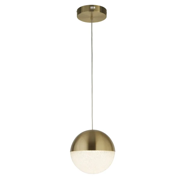 Searchlight Marbles - lampe suspendue - Ø 25 x 150 cm - 22W LED dimmable inclus - laiton satiné