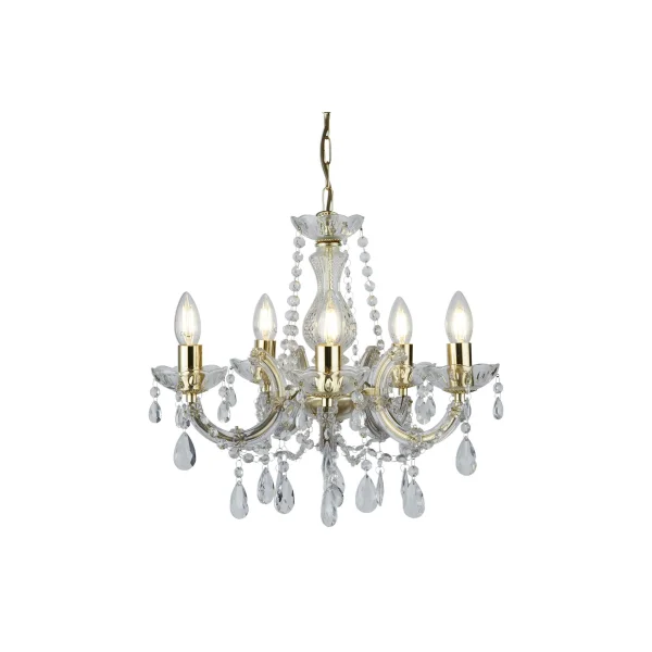 Searchlight Marie Therese - lustre - Ø 48 x 100 cm - or