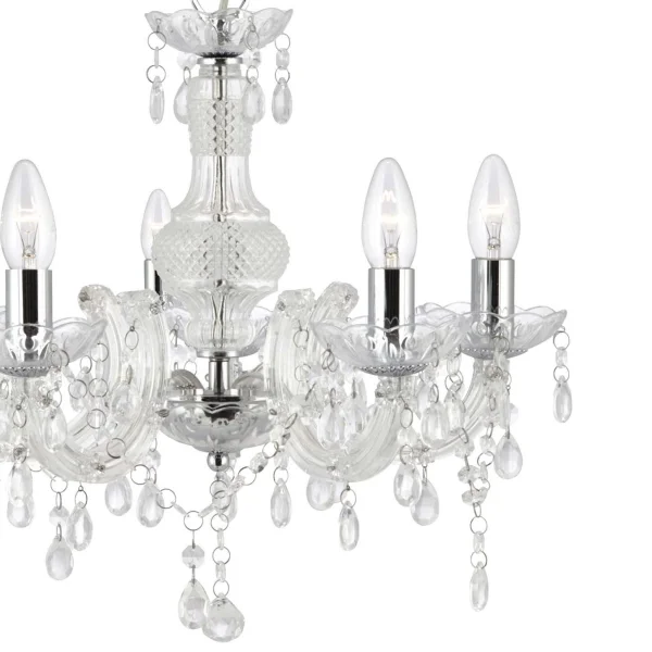 Searchlight Marie Therese - lustre - Ø 48 x 93 cm - chrome