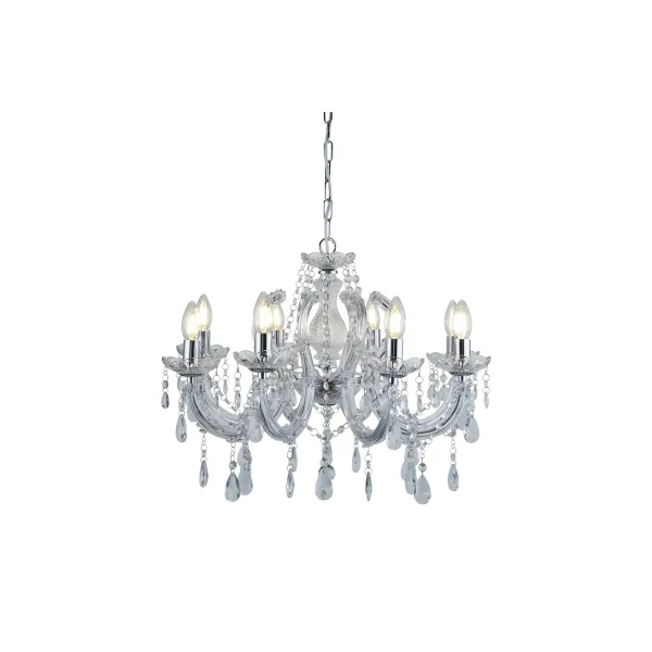Searchlight Marie Therese - lustre - Ø 61 x 100 cm - chrome