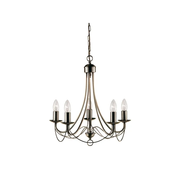 Searchlight Maypole - lustre - Ø 46 x 100 cm - laiton antique