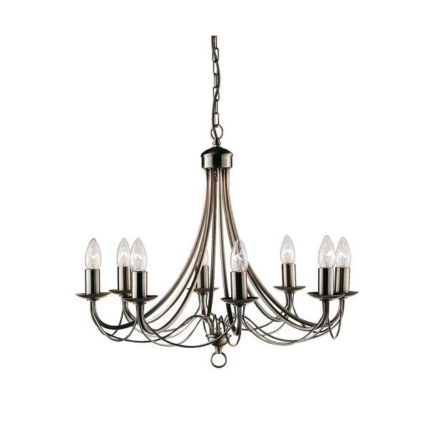 Searchlight Maypole - lustre - Ø 60 x 100 cm - laiton antique