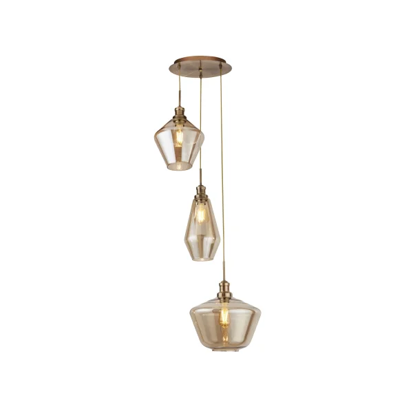 Searchlight Mia - lampe suspendue - Ø 51 x 150 cm - champagne